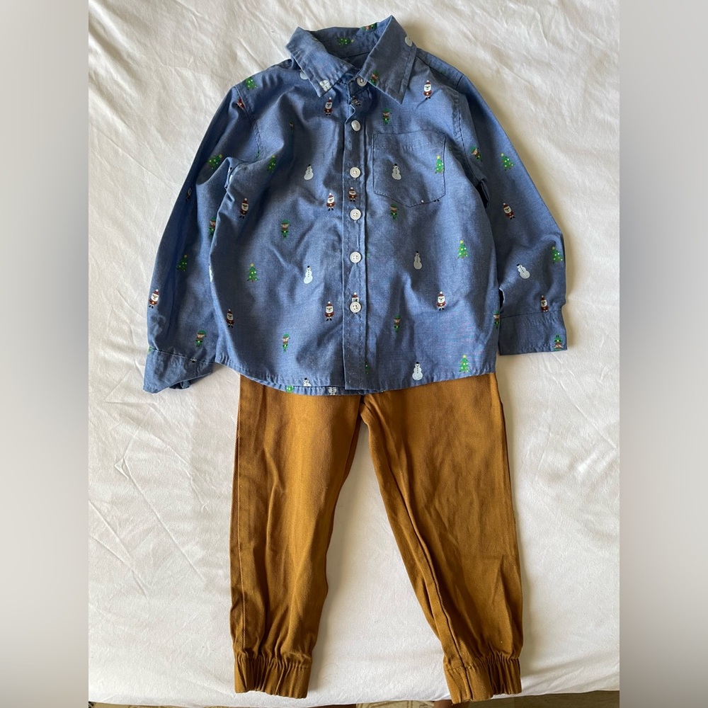 Set shirt and pants winter/ Christmas  size 3T